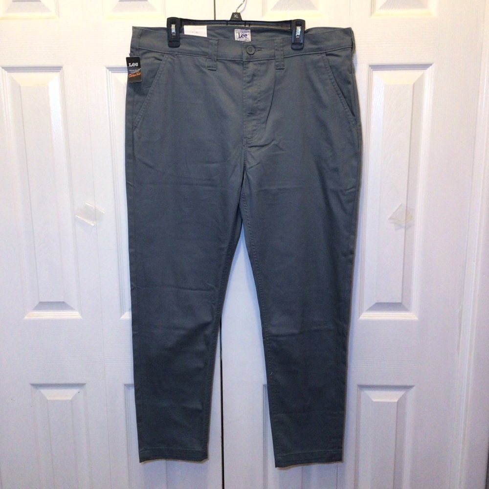 Lee Workwear Men’s Chetopa Twill Dark Gray Regular Taper Leg Pants Size 36